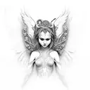 seraphim angel tattoo design idea