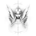 seraphim angel tattoo design idea