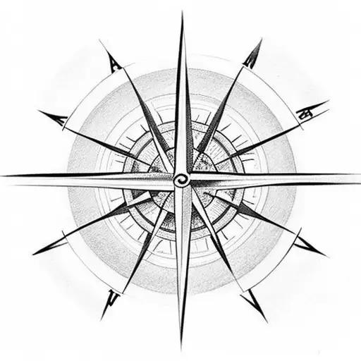 half compass and half speedometer tattoo design idea