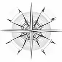 half compass and half speedometer tattoo design idea