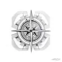half compass and half speedometer tattoo design idea