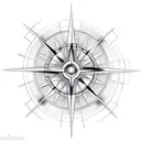 half compass and half speedometer tattoo design idea