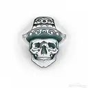 skull with sombrero hat  tattoo design idea