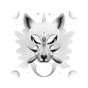 moon with halo around top  tattoo design idea