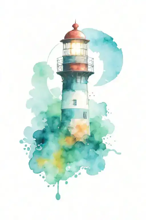 light house tattoo design idea