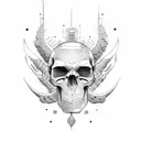 minimalist skull tattoo tattoo design idea