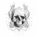 minimalist skull tattoo tattoo design idea