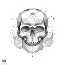 minimalist skull tattoo tattoo design idea