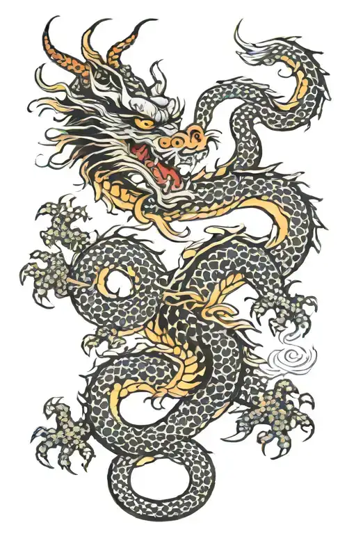Korean Dragon tattoo design idea