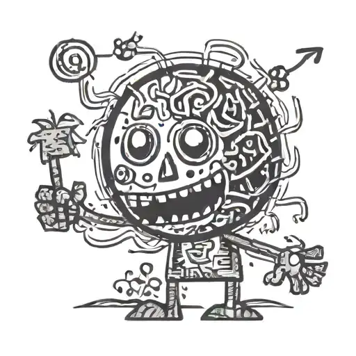 mixed feelings tattoo design idea