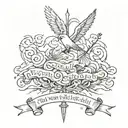 though I walk through the valley of the shadow of death, I will fear no evil: for thou art with me tattoo design idea