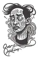 overthinking, anxiety, happy tattoo design idea