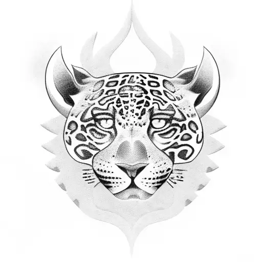 jaguar azteca tattoo design idea
