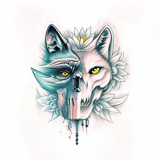 Remova Zhenya on Instagram: “wolf skeleton #tattooartistmagazine #tattoos  #tatted #tattoo #Tattooful #bw #black #bl… | Animal skull tattoos, Skull  tattoos, Tattoos