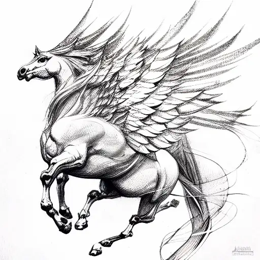  Pegasus tattoo design idea