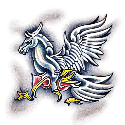  Pegasus tattoo design idea