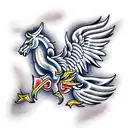  Pegasus tattoo design idea