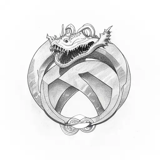 ouroboros as a bdsm symbol tattoo design idea