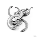 snake eating itself tattoo design idea