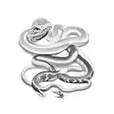 snake eating itself tattoo design idea