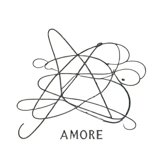 word amore abstrat  tattoo design idea