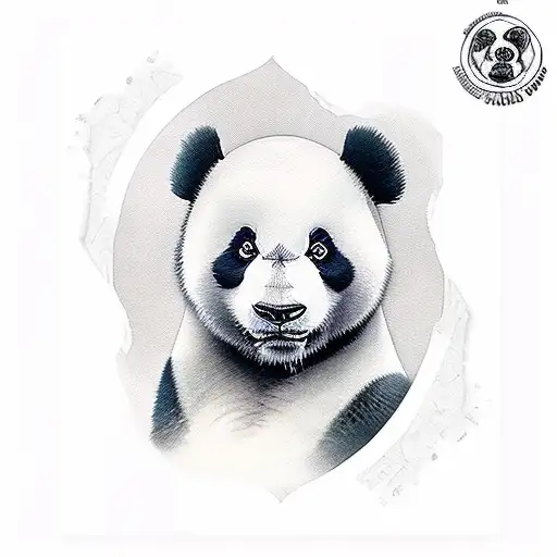 panda samurai tattoo design idea