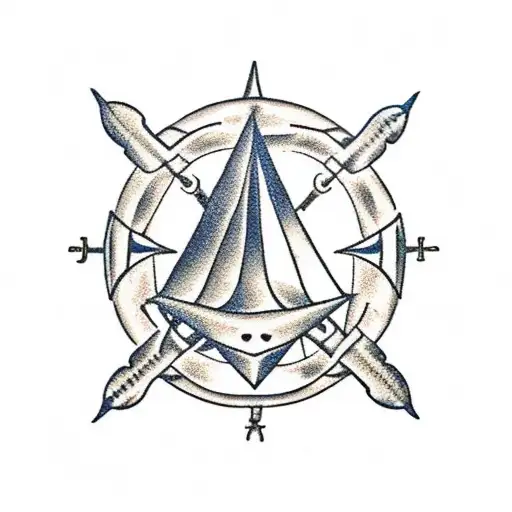 swallows, anchor, turtle, neptune, nautical star, crossed cannons, 2 swallows, compass rose, palm tree, jolly roger tattoo design idea