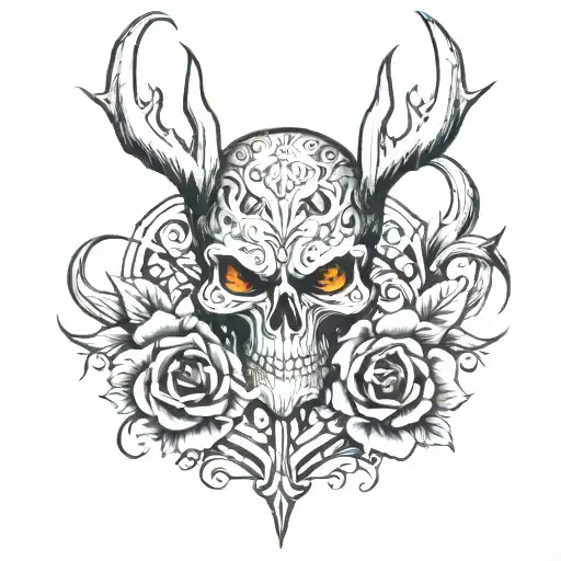 pitchfork tattoo design idea