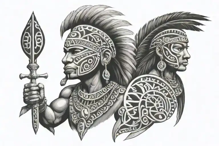 Taino tribal tattoo tattoo design idea