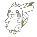pikachu surfing tattoo design idea