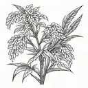 rice plant tattoo design idea