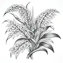 rice plant tattoo design idea