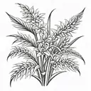 rice plant tattoo design idea