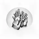 praying hands tattoo design idea