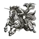 western bronco tattoo design idea