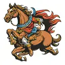 western bronco tattoo design idea
