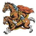 western bronco tattoo design idea
