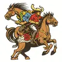 western bronco tattoo design idea
