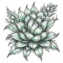 agave plant tattoo design idea