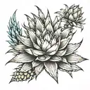 agave plant tattoo design idea