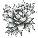 agave plant tattoo design idea