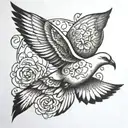 3 dove fly away tattoo design idea