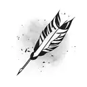 arrow with feathers  tattoo design idea
