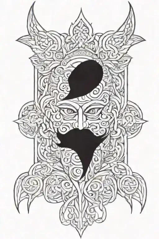 Slavic god veles tattoo design idea