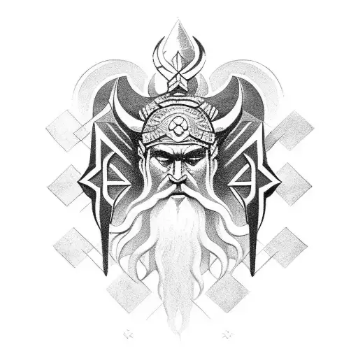Perun slavic god tattoo design idea