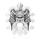 Perun slavic god tattoo design idea