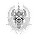Perun slavic god tattoo design idea