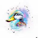 duck tattoo design idea