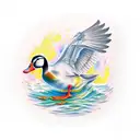 duck tattoo design idea