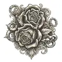 brass knuckles with a rosa de los in the middle tattoo design idea